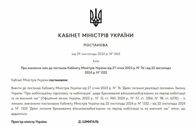 Кабмін вніс зміни до правил бронювання працівників