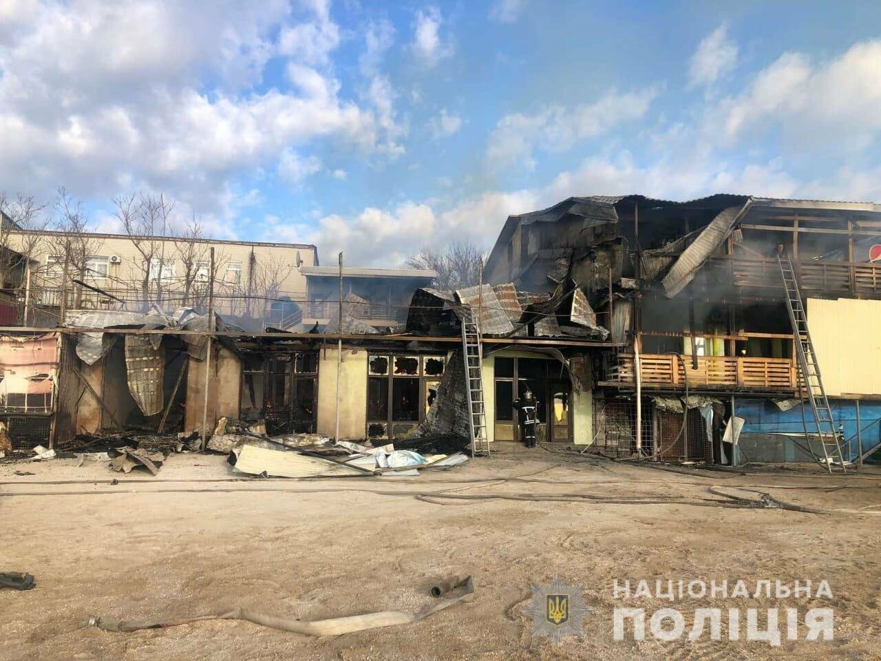 Пожежа на пляжі в Кирилівці: поліція підтверджує версію підпалу