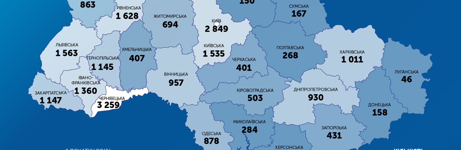 Кількість випадків на коронавірус в України добігає позначки в 23 тисячі